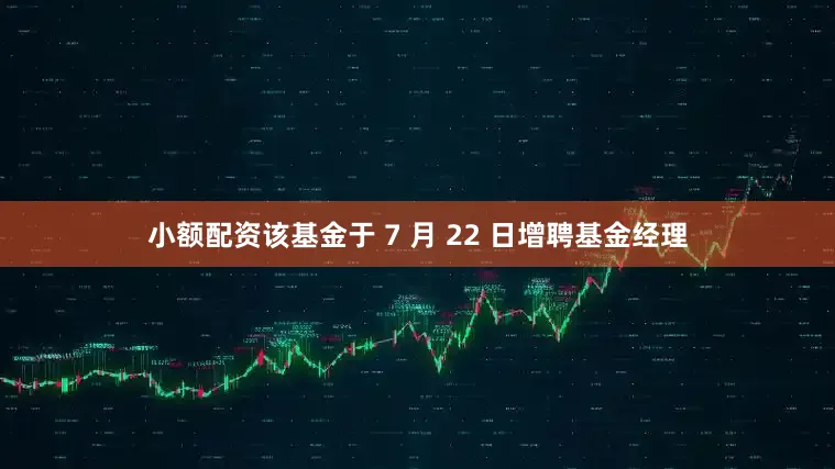 小额配资该基金于 7 月 22 日增聘基金经理